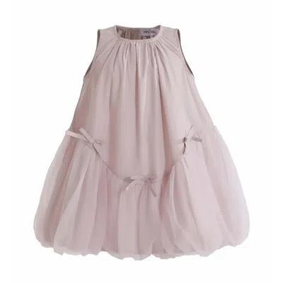 Mimi Tutu Kids' Bow-detail Layered Dress In Pink