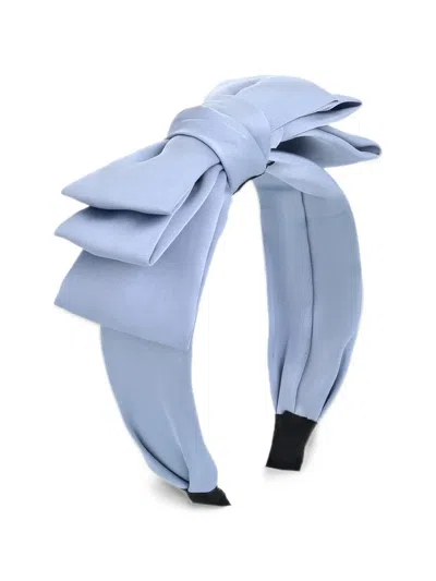 Mimi Tutu Kids' Bow-detail Satin Headband In Blue