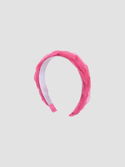 Mimi Tutu Braided Sheer Headband In Fuchsia
