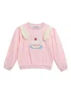 Mimi Tutu Kids' Bunny-ear Sweatshirt In Pink