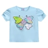 Mimi Tutu Kids' Butterfly-appliqué T-shirt In Blue