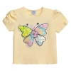 Mimi Tutu Kids' Butterfly-appliqué T-shirt In Yellow