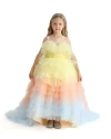 Mimi Tutu Callecita Layered Tulle Gown In Yellow