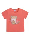 Mimi Tutu Cat-appliqué T-shirt In 橘色