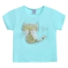 Mimi Tutu Kids' Cat-appliqué T-shirt In Blue