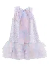 Mimi Tutu Cecilia Sequin Ruffled Dress In Purple