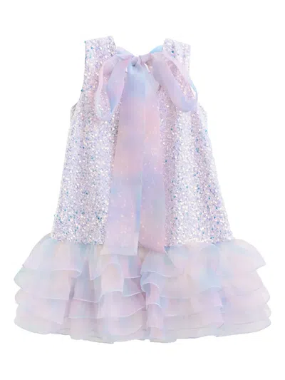 Mimi Tutu Kids' Cecilia Sequin Ruffled Dress In Purple