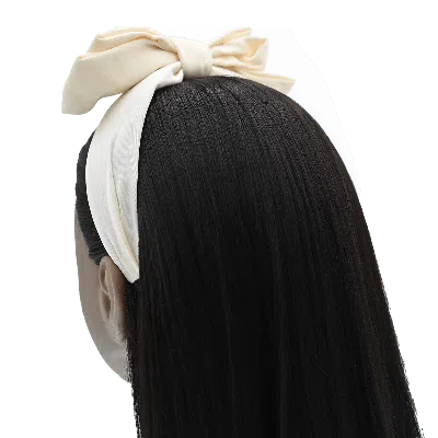 Mimi Tutu Cream Satin Ribbon Headband