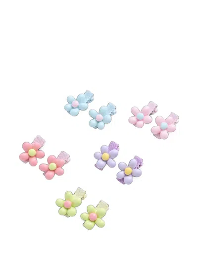 Mimi Tutu Kids' Daisy Hair Clips (set Of Five) In Multi