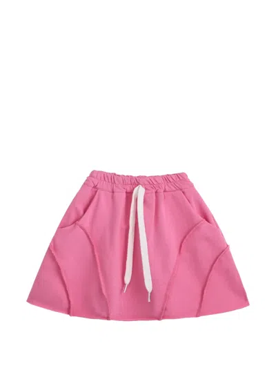 Mimi Tutu Kids' Drawstring-waist Panelled Skirt In Pink