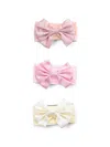 Mimi Tutu Elastic Bow Headbands (pack Of Three) In Multi
