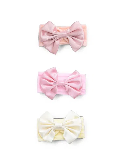 Mimi Tutu Babies' Elastic Bow Headbands (pack Of Three) In Multi