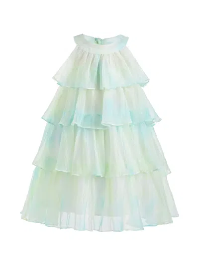 Mimi Tutu Kids' Elisia Tiered Tulle Dress In Blue