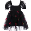 Mimi Tutu Kids'  Elysande Cherry Tulle Dress In Black