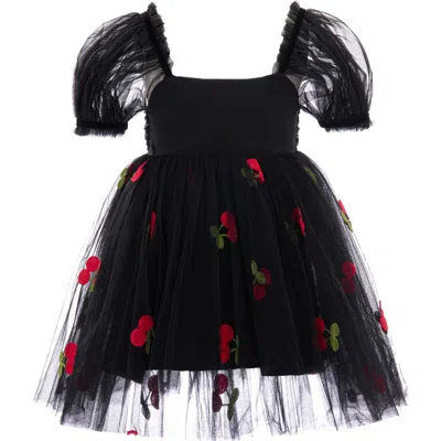 Mimi Tutu Kids'  Elysande Cherry Tulle Dress In Black