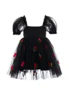 Mimi Tutu Elysande Cherry Tulle Dress In Black