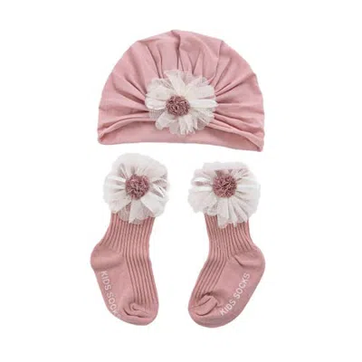 Mimi Tutu Babies'  Floral Bandana Hat & Sock Set In Multi