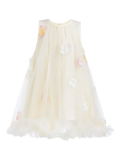 MIMI TUTU FLORAL-EMBELLISHED TULLE DRESS