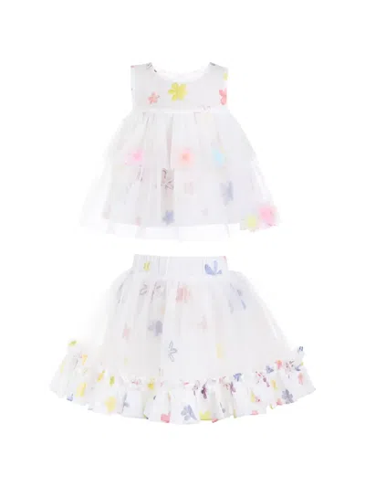 Mimi Tutu Kids' Floral-print Ruffle Dress Set In Multi