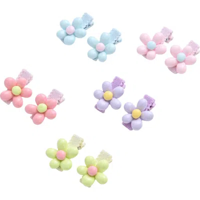 Mimi Tutu Kids'  Flower Hair Clip Set In Multi