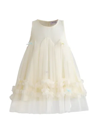 Mimi Tutu Kids' Genevieve Pleated Tulle Dress In White