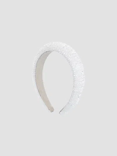 Mimi Tutu Girl's Beaded Embellished Headband In White