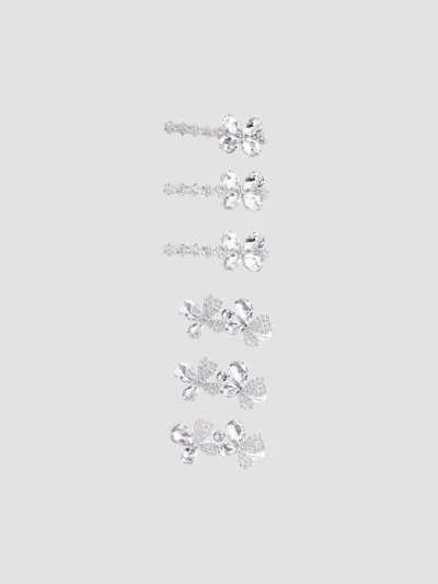 Mimi Tutu Girl's Crystal Whisper Hair Clip Set In Silver