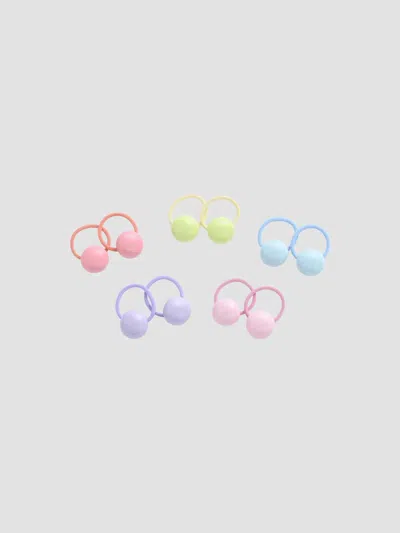 Mimi Tutu Girl's Girl's Beaded Hair Tie Set In Multi