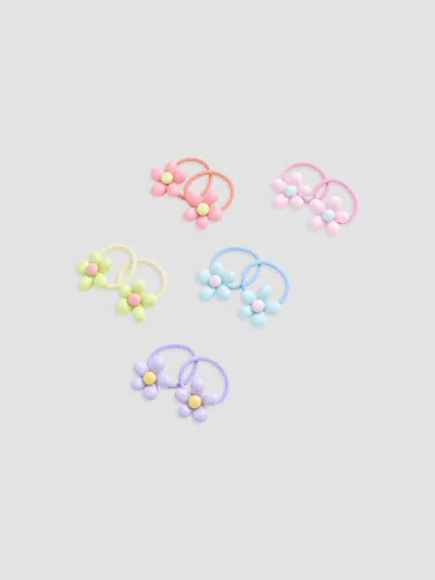 Mimi Tutu Girl's Girl's Flower Elastic Hair Tie Set In Multi