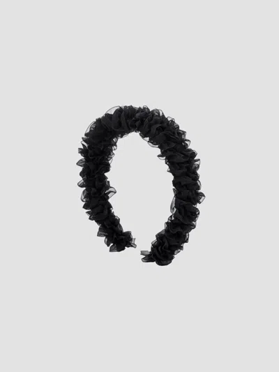 Mimi Tutu Girl's Girl's Ruffled Sheer Headband In Black