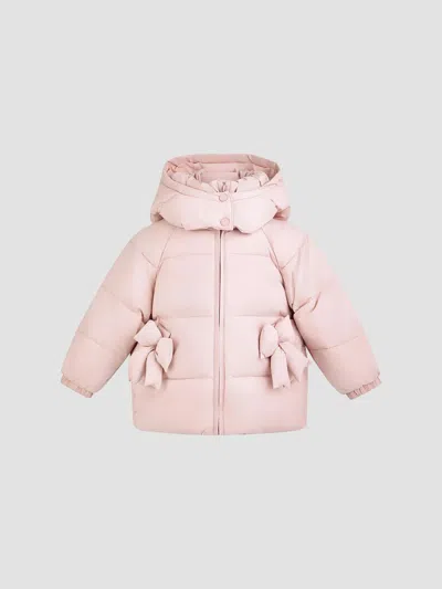 Mimi Tutu Girl's Little Girl's And Girl's Bow Puffer Jacket In Pink