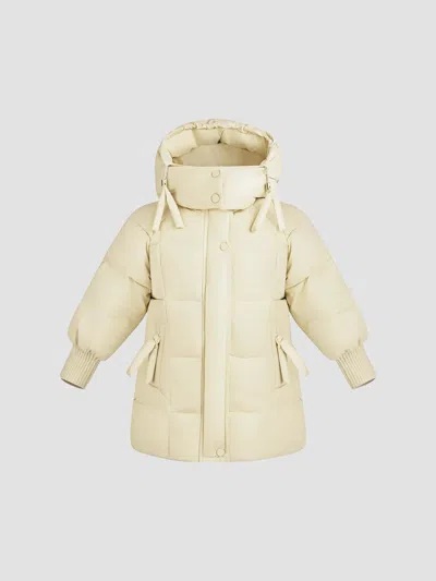 Mimi Tutu Girl's Little Girl's & Girl's Quilted Hooded Jacket In Nude