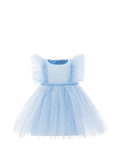 Mimi Tutu Kids' Glitter-star Ruffled Dress In Blue