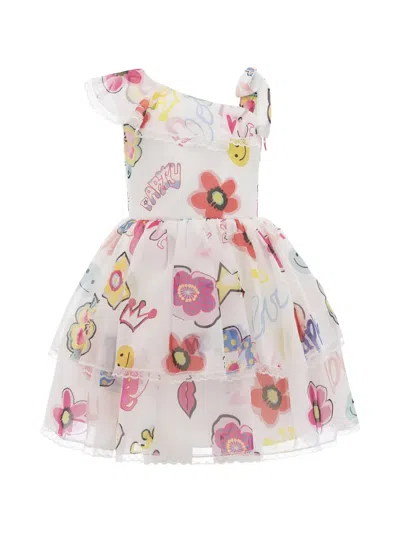 Mimi Tutu Kids' Graphic-print Tiered Dress In Multi
