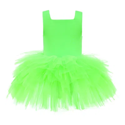 Mimi Tutu Kids'  Green Neon Solid Tutu Dress