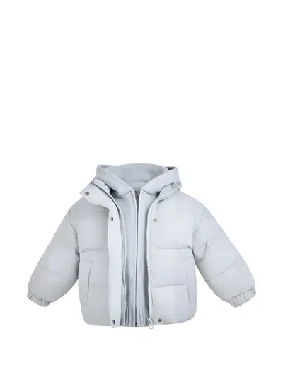Mimi Tutu Kids' Hooded Puffer Jacket In Gray