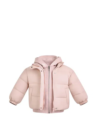 Mimi Tutu Kids' Hooded Puffer Jacket In Pink