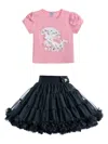 Mimi Tutu Multicolor Janis Puppy Skirt Outfit In Pink