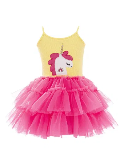 Mimi Tutu Kids' Jenny Unicorn-motif Tulle Dress In Pink