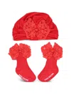 Mimi Tutu Lace-bow Gift Set In Red