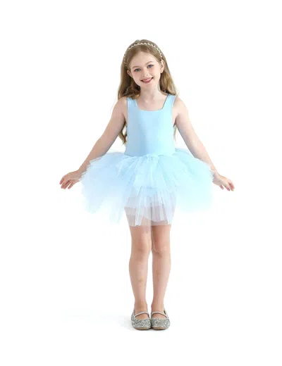 Mimi Tutu Kids'  Light Blue Layered Leotard