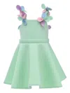 Mimi Tutu Lila Blossom Floral-appliqué Dress In Green