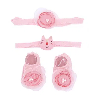 Mimi Tutu Babies'  Little Blossoms Headband & Sock Gift Set In Pink