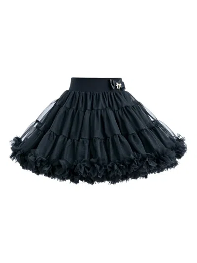 Mimi Tutu Kids' Little Girl's & Girl's Bow Tulle Skirt In Black