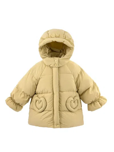 Mimi Tutu Little Girl's & Girl's Glow Heart-pocket Puffer Jacket In Yellow