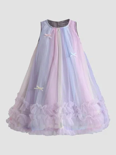 Mimi Tutu Little Girl's & Girl's Pastel Bow Ruffle Dress In Multi