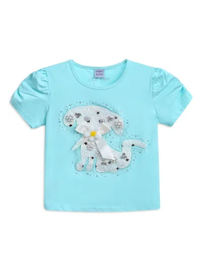 Mimi Tutu Little Girl's & Girl's Puppy T-shirt In Blue