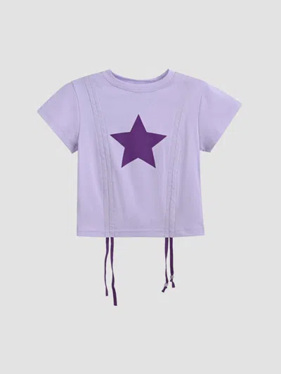 Mimi Tutu Little Girl's & Girl's Star Accent T-shirt In Purple