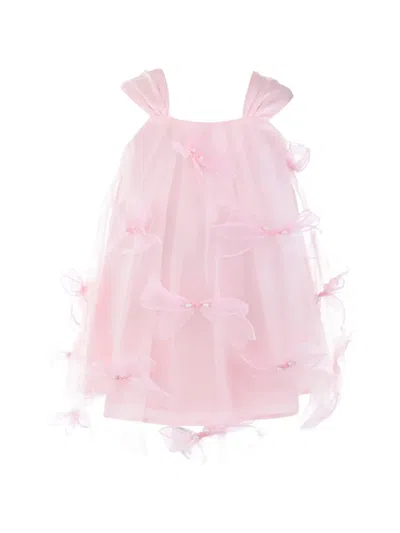Mimi Tutu Kids' Manisa Bow-embellished Tulle Dress In Pink