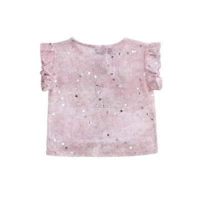Mimi Tutu Kids'  Mauve Cream Sequin Shorts Set In Pink